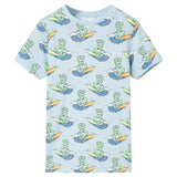 VidaXL Kinderpyjama mit kurzen Ärmeln 116 Hellblau