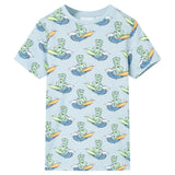 VidaXL Kinderpyjama mit kurzen Ärmeln 128 Hellblau