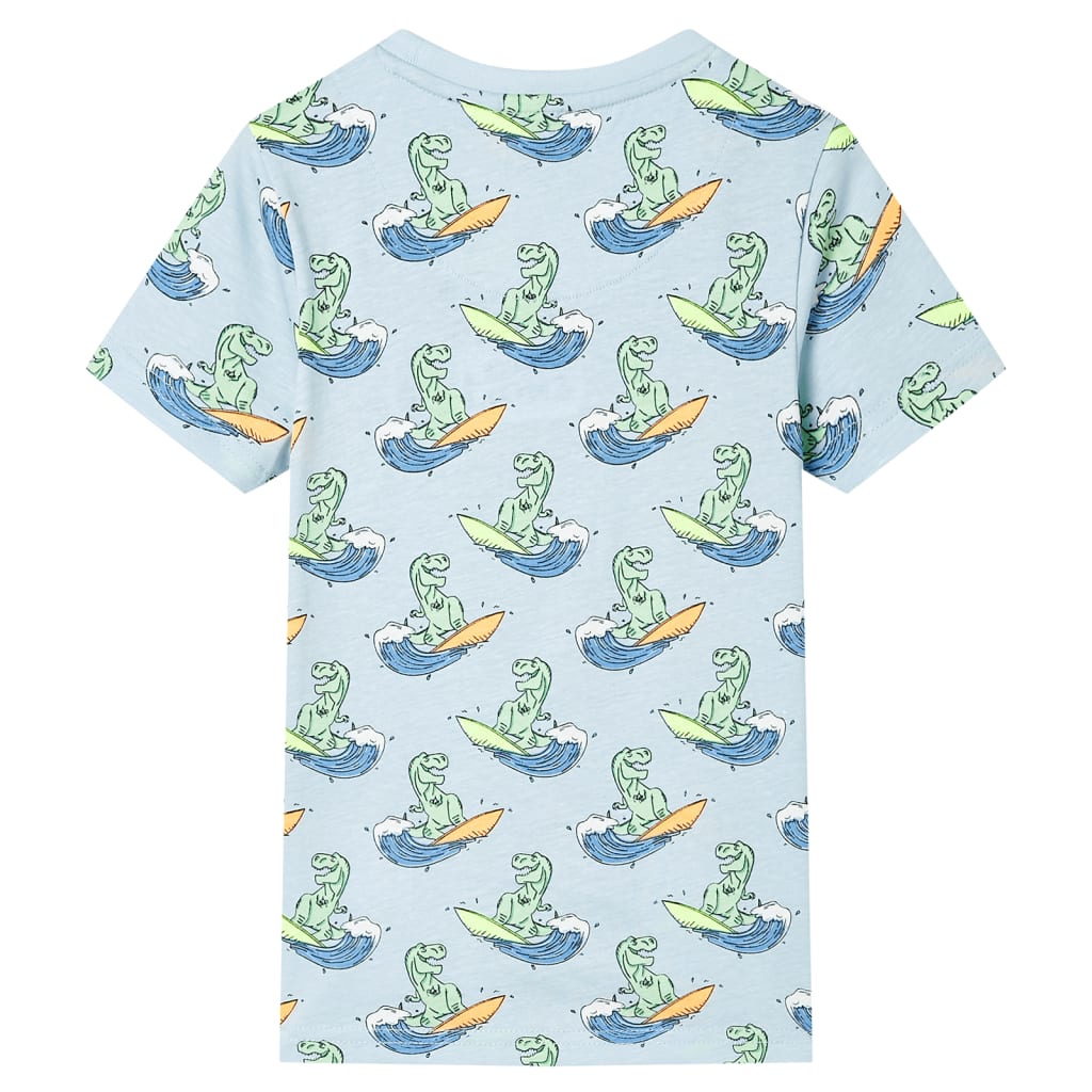 VidaXL Kinderpyjama mit kurzen Ärmeln 128 Hellblau