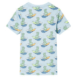 VidaXL Kinderpyjama mit kurzen Ärmeln 128 Hellblau