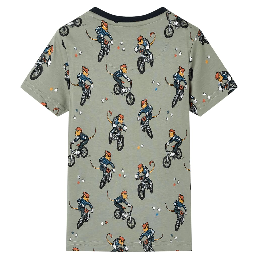 VidaXL Kinderpyjama mit kurzen Ärmeln 92 helles Khaki