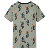 VidaXL Kinderpyjama mit kurzen Ärmeln 92 helles Khaki