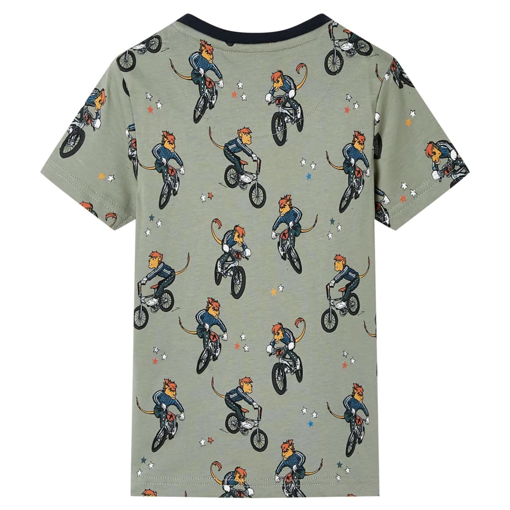VidaXL Kinderpyjama mit kurzen Ärmeln 116 helles Khaki