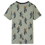VidaXL Kinderpyjama mit kurzen Ärmeln 116 helles Khaki