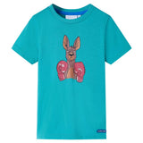 VidaXL Kindershirt mit kurzen Ärmeln 92 dunkles Mint
