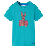 VidaXL Kindershirt mit kurzen Ärmeln 104 dunkles Mint