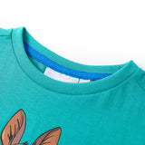 VidaXL Kindershirt mit kurzen Ärmeln 104 dunkles Mint