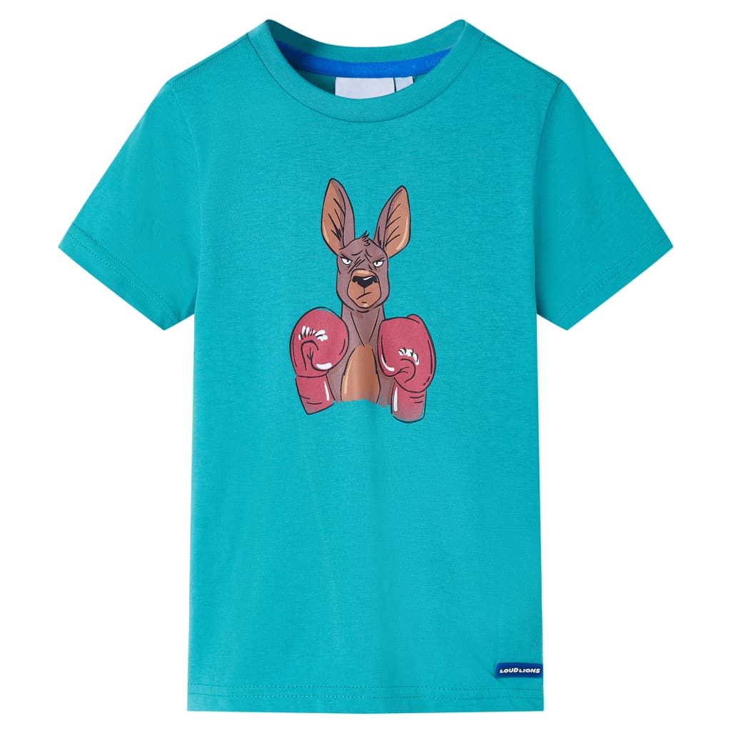 VidaXL Kindershirt mit kurzen Ärmeln 128 dunkles Mint