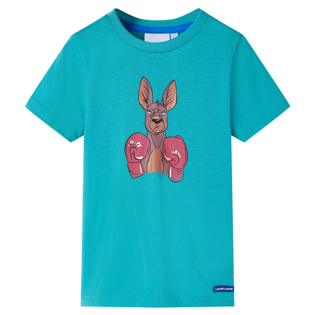VidaXL Kindershirt mit kurzen Ärmeln 140 dunkles Mint