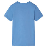 VidaXL Kindershirt mit kurzen Ärmeln 140 Mittelblau
