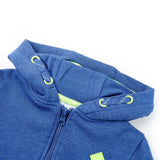 VidaXL Kinderstrickjacke mit Kapuze und Reißverschluss 92 blau gemischt