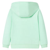 VidaXL Kinderstrickjacke mit Kapuze und Reißverschluss 116 Hellgrün