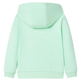 VidaXL Kinderstrickjacke mit Kapuze und Reißverschluss 128 Hellgrün