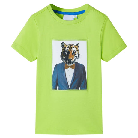 VidaXL Kindershirt mit kurzen Ärmeln 116 Limettengrün