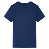 VidaXL Kindershirt mit kurzen Ärmeln 128 dunkelblau