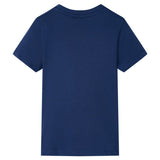 VidaXL Kindershirt mit kurzen Ärmeln 140 dunkelblau