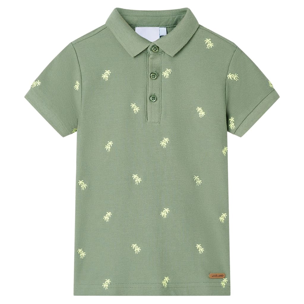 VidaXL Kinder-Poloshirt 116 Khaki