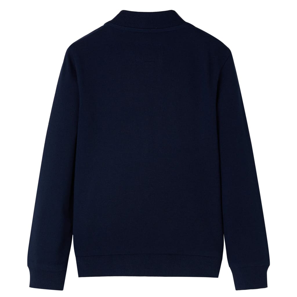 VidaXL Kinderstrickjacke mit Reißverschluss 116 Marineblau