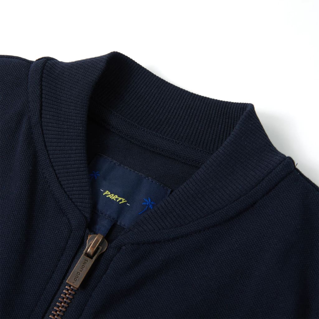 VidaXL Kinderstrickjacke mit Reißverschluss 140 Marineblau