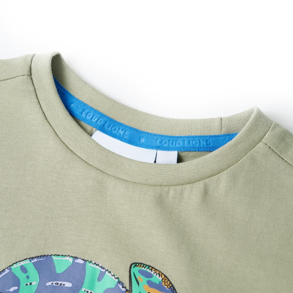 VidaXL Kindershirt mit kurzen Ärmeln 92 helles Khaki