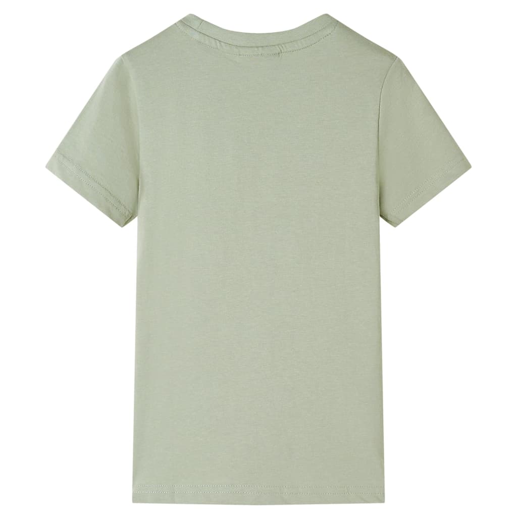 VidaXL Kindershirt mit kurzen Ärmeln 116 helles Khaki