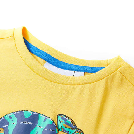 VidaXL Kindershirt mit kurzen Ärmeln 128 hellocker