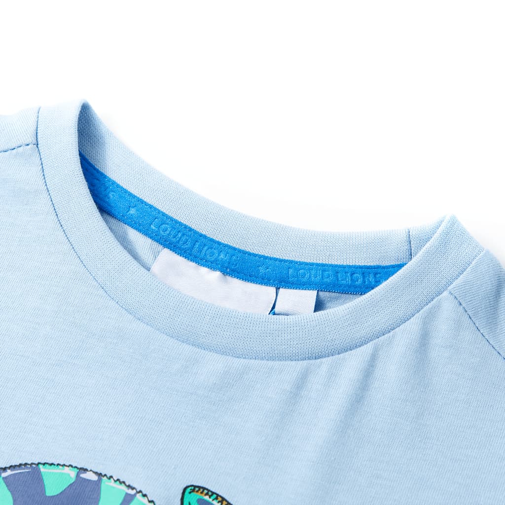 VidaXL Kindershirt mit kurzen Ärmeln 116 Hellblau