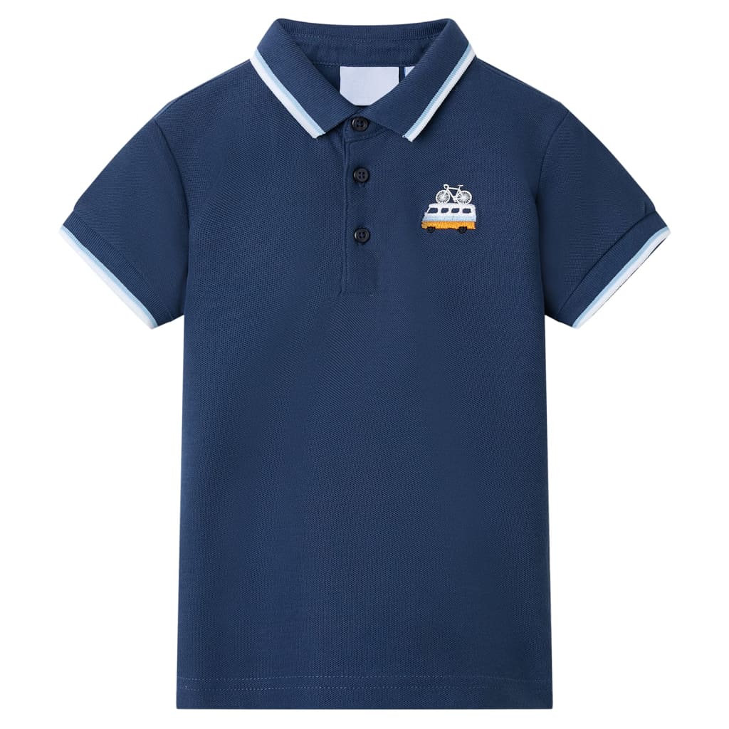 VidaXL Kinderpoloshirt 116 dunkelblau