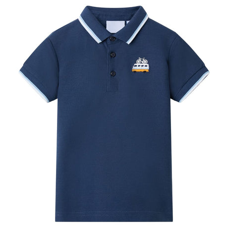VidaXL Kinderpoloshirt 116 dunkelblau