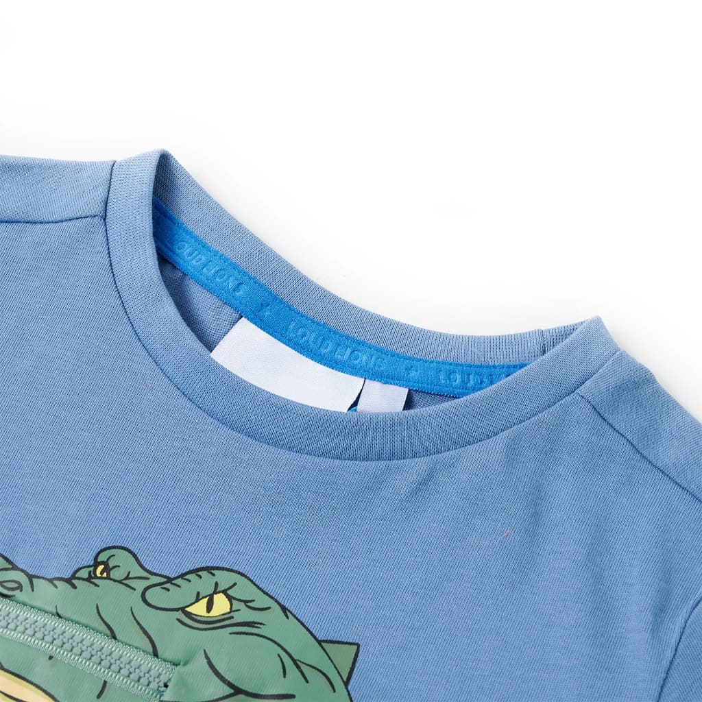 VidaXL Kindershirt 128 mittelblau