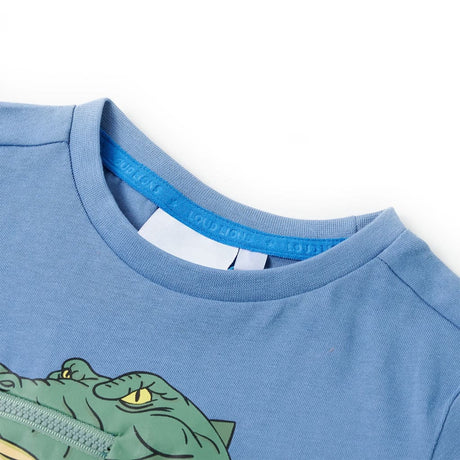 VidaXL Kindershirt 128 mittelblau