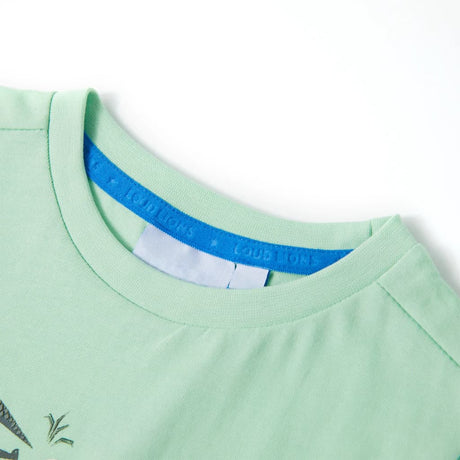 VidaXL Kindershirt mit kurzen Ärmeln 116 Hellgrün