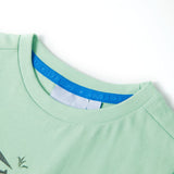 VidaXL Kindershirt mit kurzen Ärmeln 140 Hellgrün