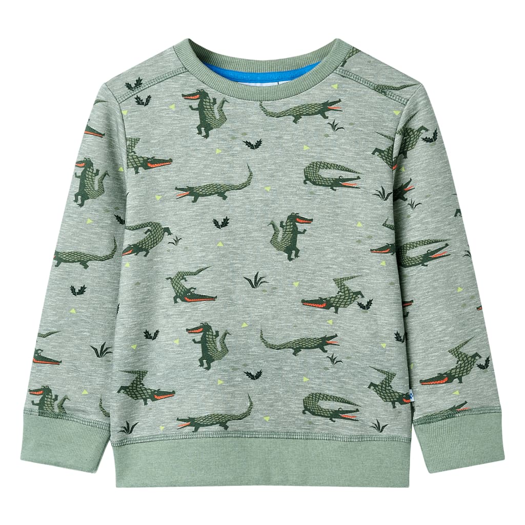 VidaXL Kinderpullover 116 hellkhaki meliert