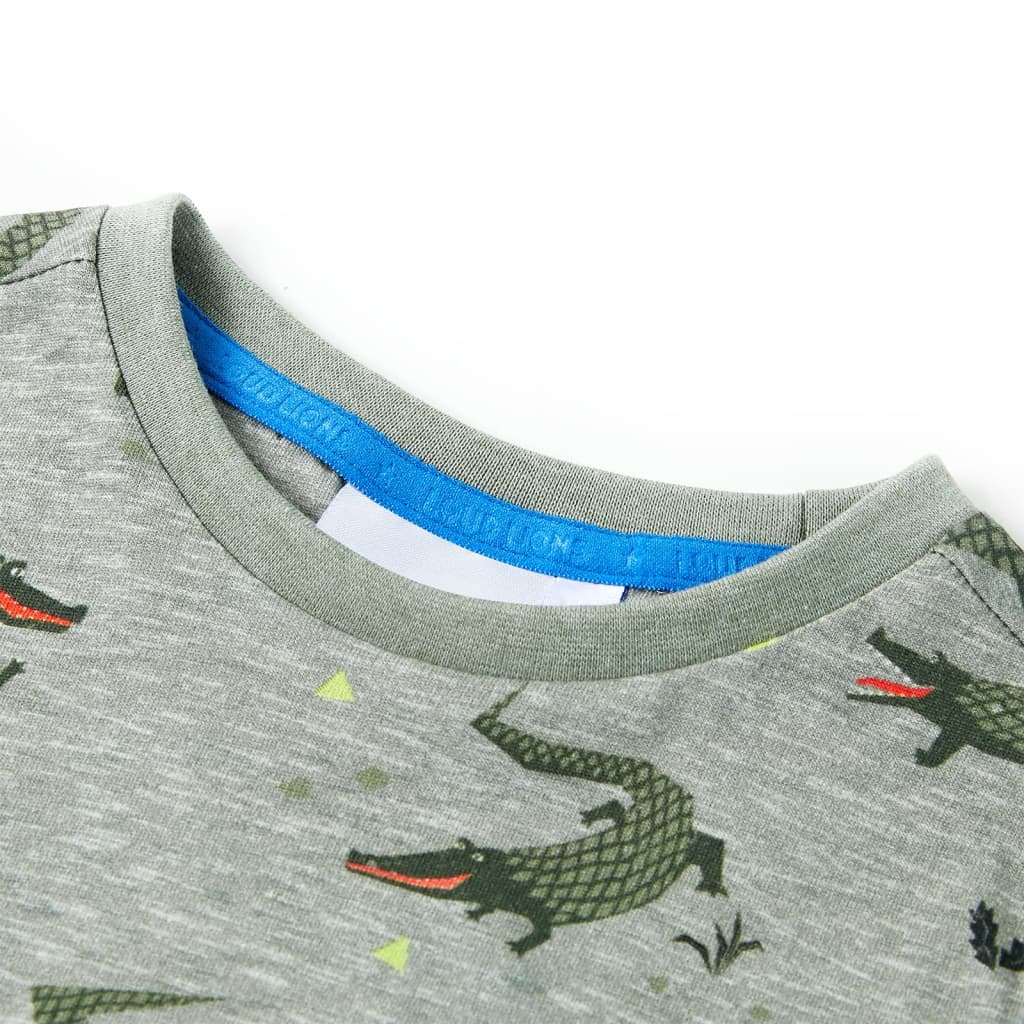 VidaXL Kindershirt 104 hellkhaki meliert