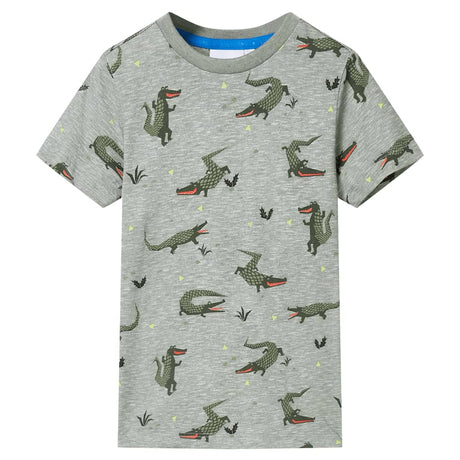 VidaXL Kindershirt 116 hellkhaki meliert