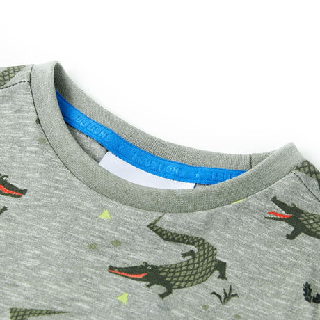 VidaXL Kindershirt 116 hellkhaki meliert