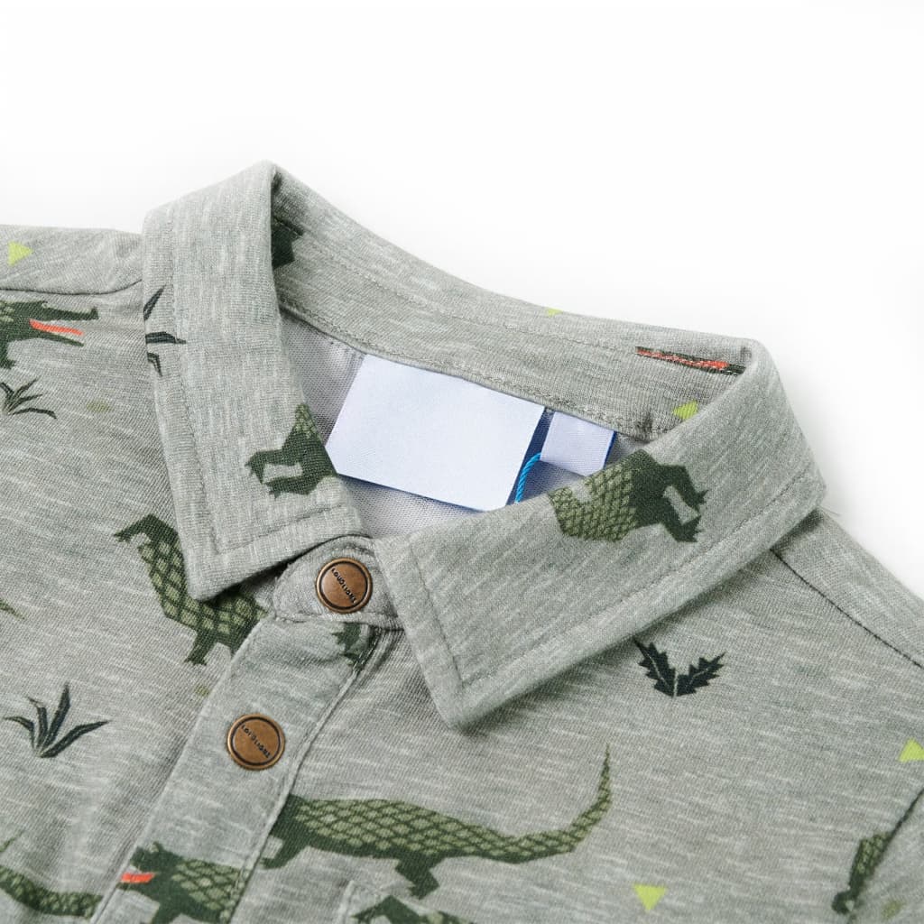 VidaXL Kindershirt 92 hellkhaki meliert