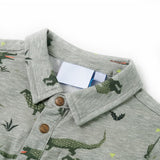 VidaXL Kindershirt 92 hellkhaki meliert