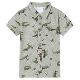 VidaXL Kindershirt 104 hellkhaki meliert