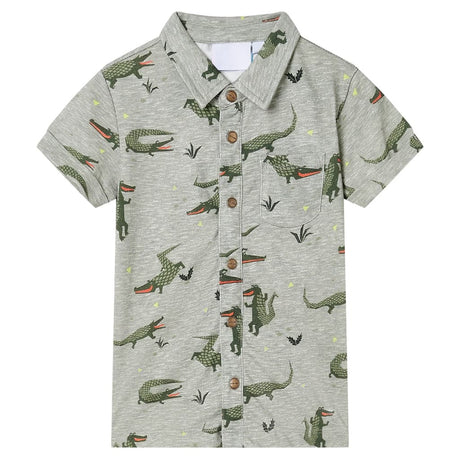 VidaXL Kindershirt 104 hellkhaki meliert