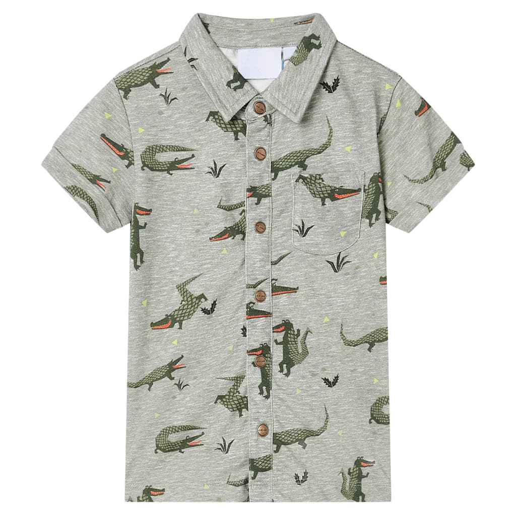Vidaxl Kinderhemd 116 gemischtes helles Khaki