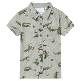 VidaXL Kindershirt 128 hellkhaki meliert