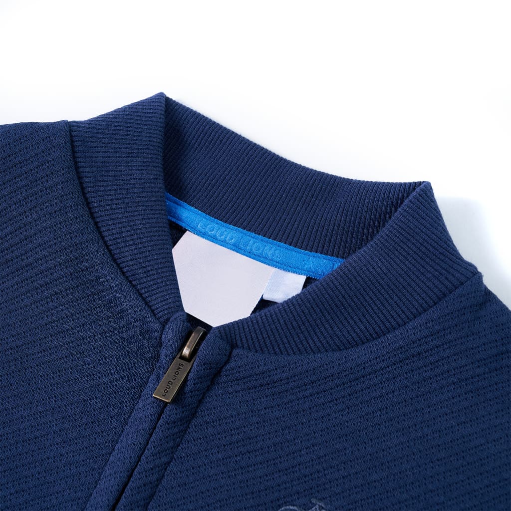 VidaXL Kinderstrickjacke mit Reißverschluss 92 Marineblau