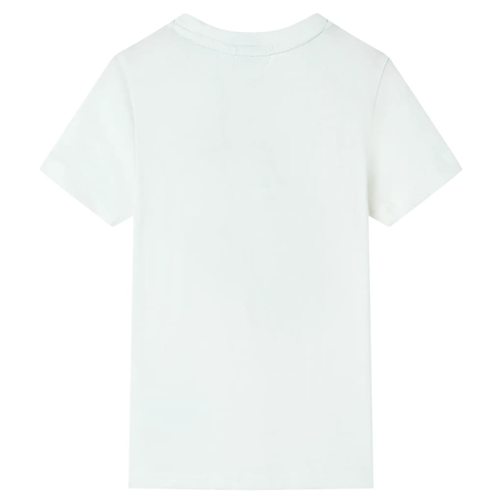 VidaXL Kindershirt mit kurzen Ärmeln 92 Ecru