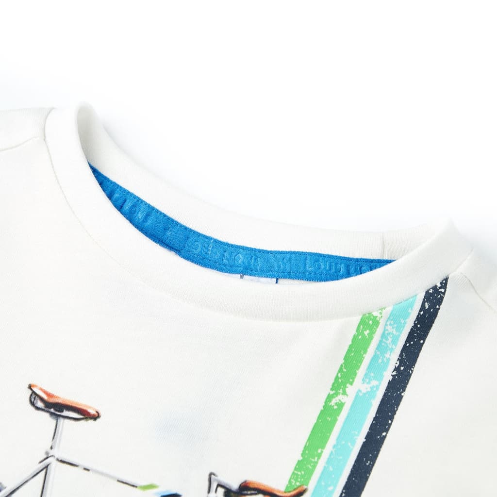 VidaXL Kindershirt mit kurzen Ärmeln 116 Ecru