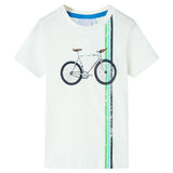 VidaXL Kindershirt mit kurzen Ärmeln 128 Ecru
