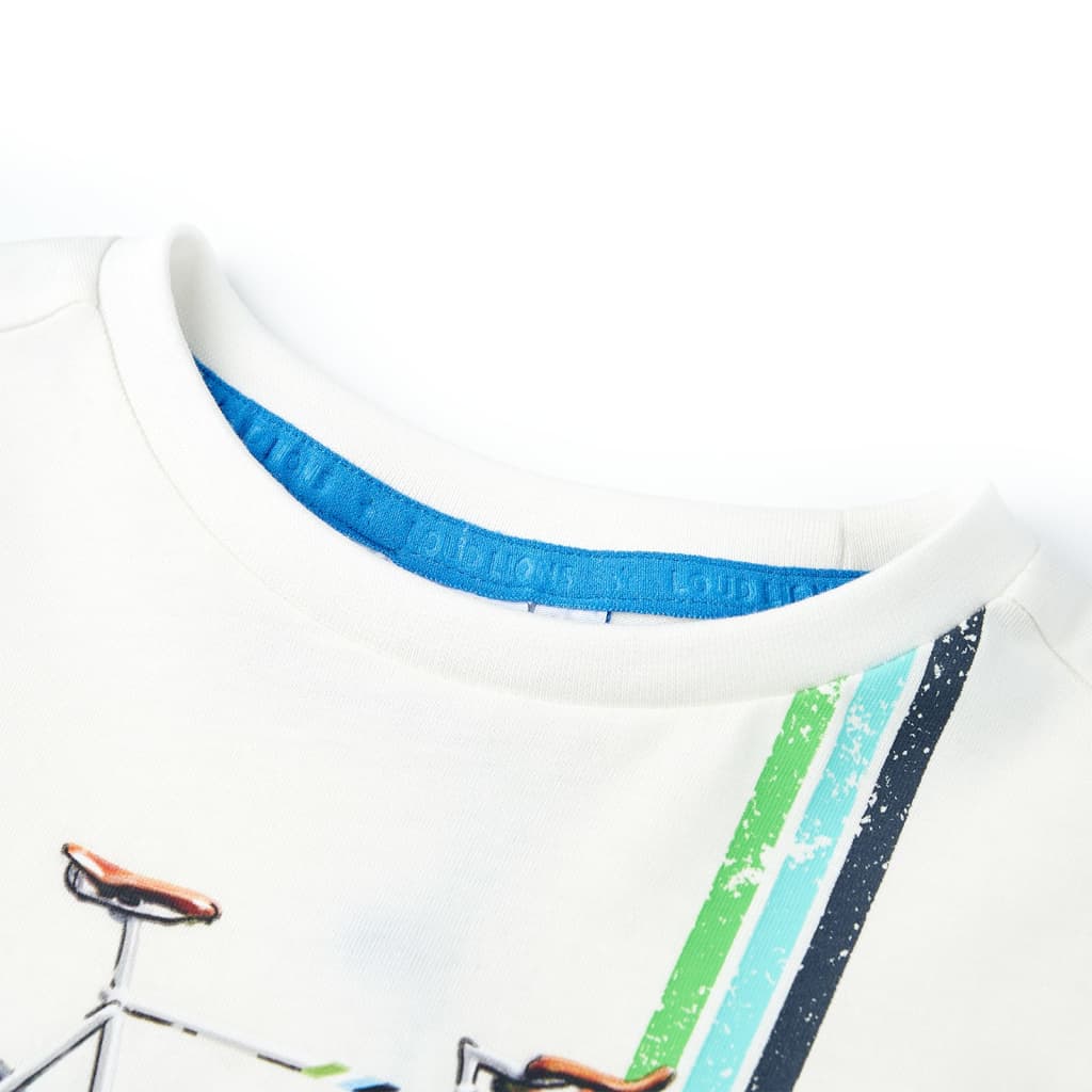 VidaXL Kindershirt mit kurzen Ärmeln 128 Ecru