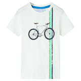 VidaXL Kindershirt mit kurzen Ärmeln 140 Ecru