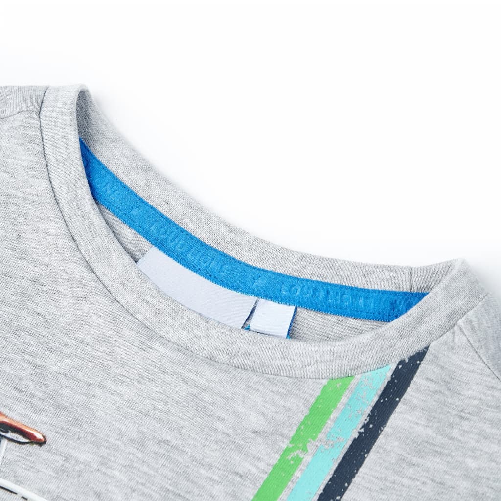 VidaXL Kindershirt mit kurzen Ärmeln 92 Grau